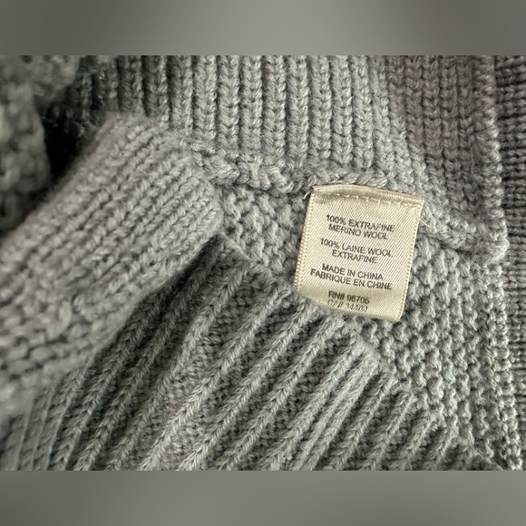 Rebecca Taylor size L gray merino wool sweater - Picture 3 of 3